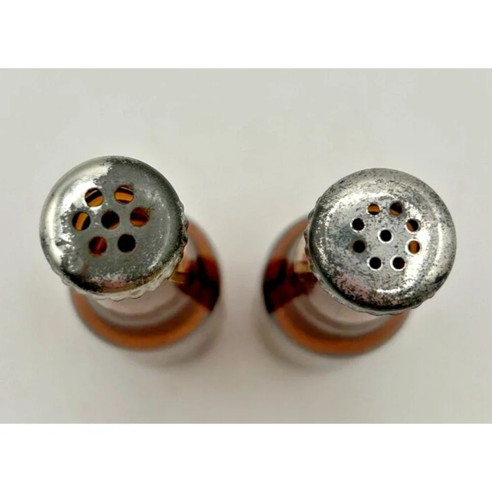 Vintage‎ Retro Salt and Pepper Shakers Fallstaff Beer Bottle U260/9